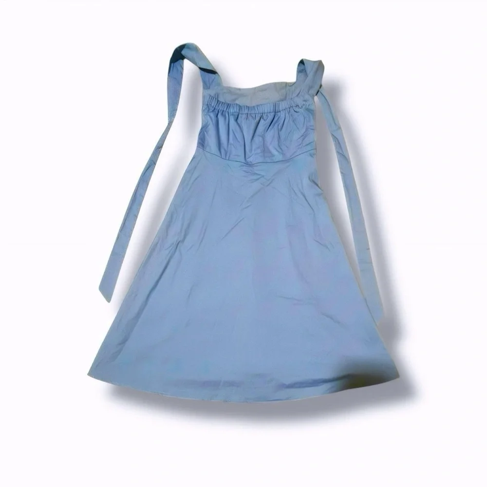 Brand New Women's Vintage 80s Swing Blue Dress - Picture 3 of 3